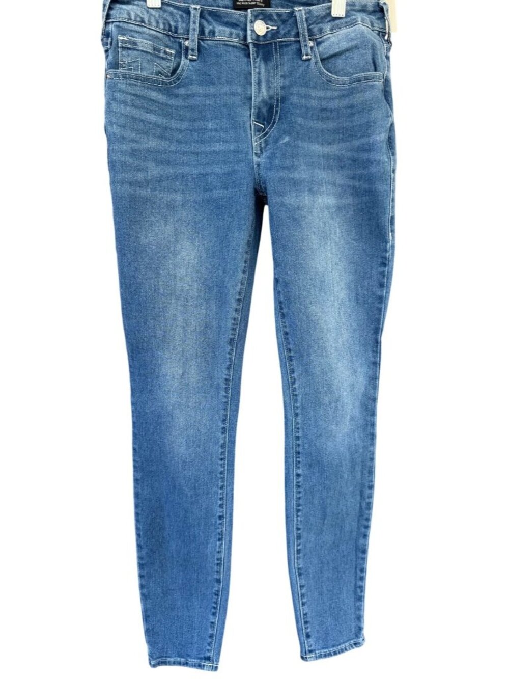 True Religion Jennie Curvy Women's 27 Mid-Rise Super Skinny Jeans Back Pocket